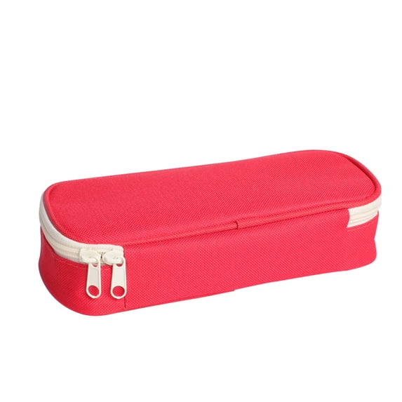 2 Pcs Canvas Pencil Pouch Set, for Campus Office Daily Use, Large Capacity Multi-Use Stationery Storage Bag Bundle
