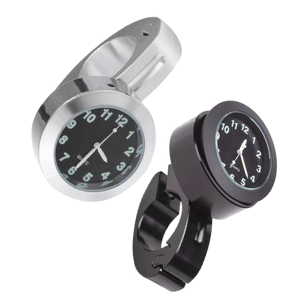 2 Pcs Car Clock Motorcycle Motocross Clock Riding Handlebar Clock Handlebar Mount Clock