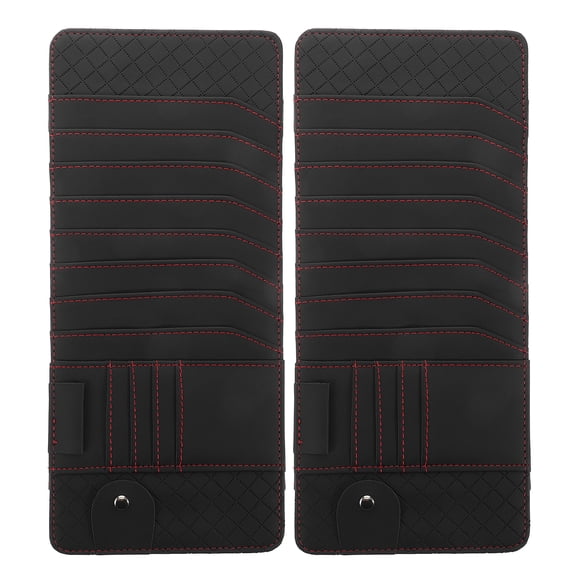 2 Pcs Car DVD Holder: Visor CD Organizer - Car DVD Storage - Up To 8 CD Case And Card Holder for Sun Visor Vehicle Supplies