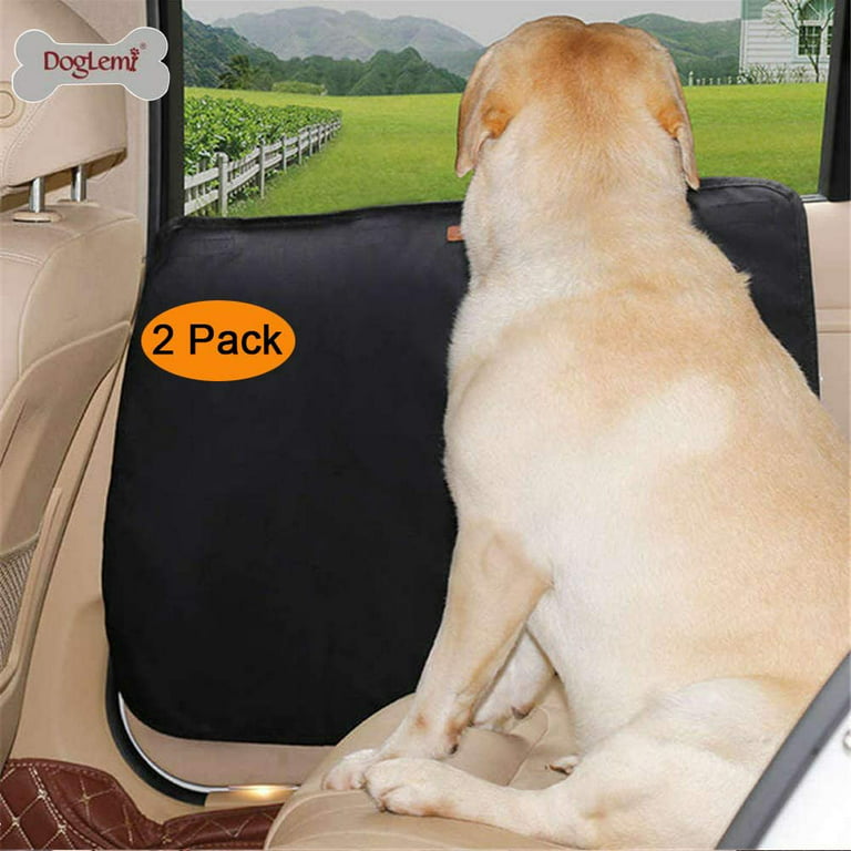 2 Pcs Car Door Protector for Dogs, Anti-Scratch Dog Car Door Cover, Waterproof Oxford Vehicle Door Guards for Cars SUV Pet Travel, Black