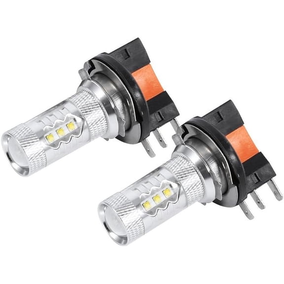 2 Pcs Car Fog Lights DRL, LED Bulb Non Polarity High Power Metal Shell, CREE Package Chip Super Bright 6000K Anti-fog Lights, Universal for Most Vehicles (White)