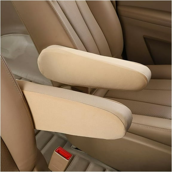 2 Pcs Car Front Seat Armrest Covers, Cloth Fabric Armrest Protectors, Direct Replacement Center Console Lid Armrest Cover Skin, Universal Accessories for Car, SUV, Truck and Van