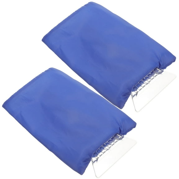 2 Pcs Car Gloves Snow Shovel Prevent Skid Ice for Driveway Winter Household Defrosting Plastic