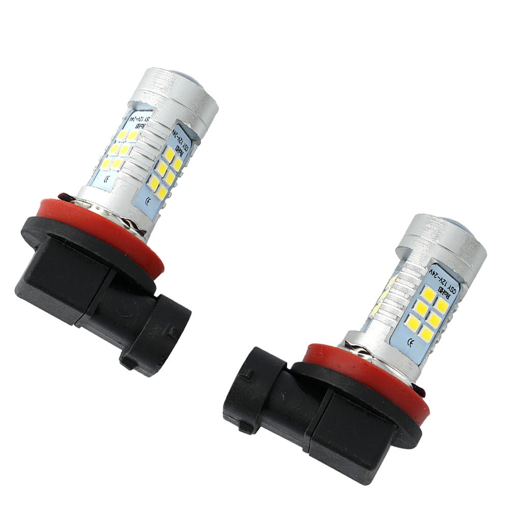 2 Pcs Car H8/H9/H11 Led Fog Light Bulb Dc 12V 200W 6000K Xenon White Fog Light Bulb High Power Lamps Waterproof Car Accessories Fangkenuo