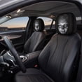 thumbnail image 1 of 2 Pcs Car Headrest Covers, Funny Halloween Ghost Face Auto Seat Headrest Protector, Soft Polyester Fabric Stretchy Seat Head Rest Cover for Car Vehicle Truck SUV, 1 of 8