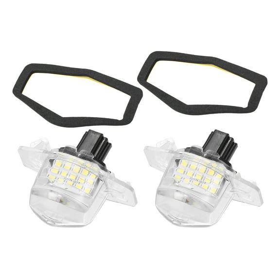 2 Pcs Car LED License Plate Light Assembly No.34101-S60-013 for Honda HR-V 2016-2020 White Light