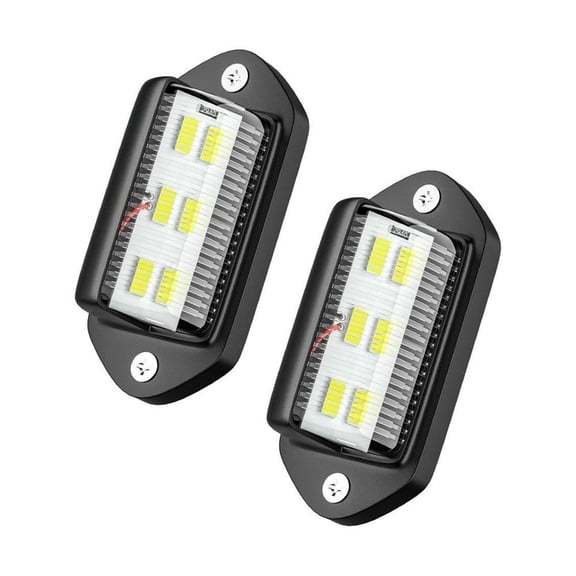 2 Pcs Car Led Warning Lights, 12v/24v 6 Smd Led Car Lights, Wireless Strip Lights for Trucks, Trailers, Buses, And Cars