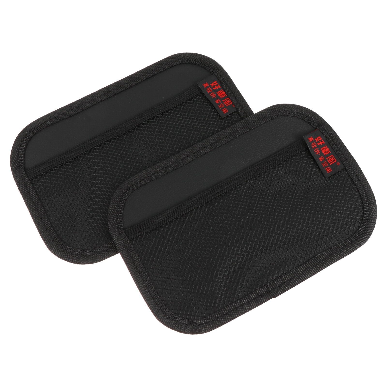 2 pcs car organizer automobile storage bag sticky mesh pocket office