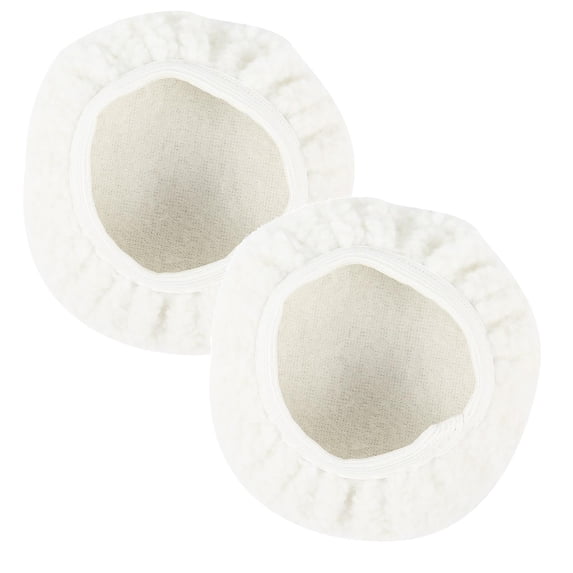 2 Pcs Car Polisher Pad, Cotton Plush Bonnet Pad, Soft Microfiber Buffing Pad, Waxers Bonnet Set, Polishing Waxing Cover for Buffer Polisher 6"