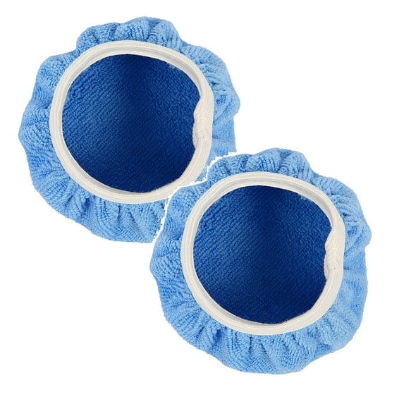 2 Pcs Car Polisher Pad, Cotton Plush Bonnet Pad, Soft Microfiber Buffing Pad, Waxers Bonnet Set, Polishing Waxing Cover for Buffer Polisher 6"