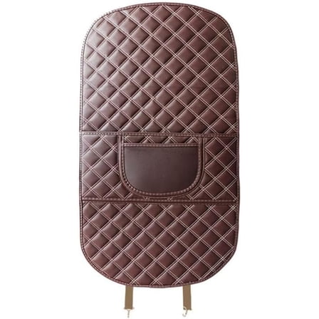 2 Pcs Car Seat Back Anti Kick Pad, Leather Car Seat Back Cover Protector Waterproof Anti-Scratch Seat Protective Cushion Accessories (Coffee)