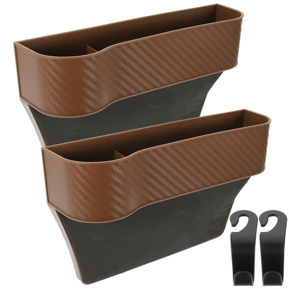2 Pcs Car Seat Gap Filling Storage Box Set Filler Organizer Front Cup Holder for Cars Multi-functional