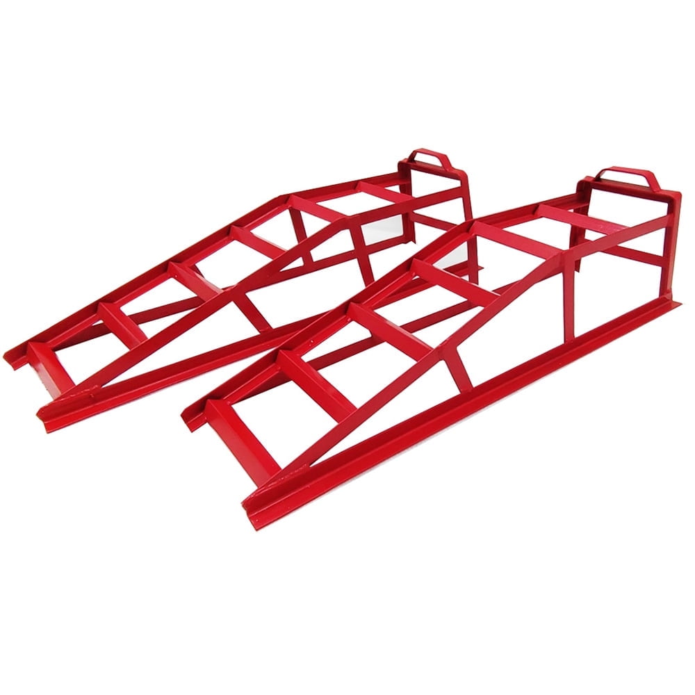 2 Pcs Car Service Ramps Lifts Automobile Maintenance Repair Ramp 3 Tons ...