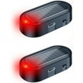 thumbnail image 1 of 2 Pcs Car Solar Power Simulated Dummy Alarm, Anti-Theft LED Flashing Security Light Fake lamp with USB Charger Port, Red, 1 of 6