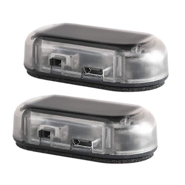 ANKIA 2PCS Solar Power Fake Car Alarm LED Light, Simulated Dummy Warning Anti-Theft