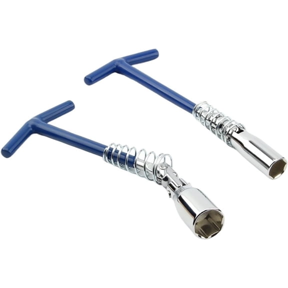 2 Pcs Car Spark Plug Removal Tool T Bar Spanner Spark Plug Socket Wrench Tool 21 mm for General Repairing, Pipeline, Bicycle