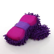 2 Pcs Car Wash Mitt, 3.1*6.7*10.2 Inch Chenille Microfiber Wash Sponge, Two Sided Lint and Scratch-Free Ultra Absorbent Cleaning Glove, Sponge Washing Tools for Truck, SUV, RV, Boat, Motorcycle