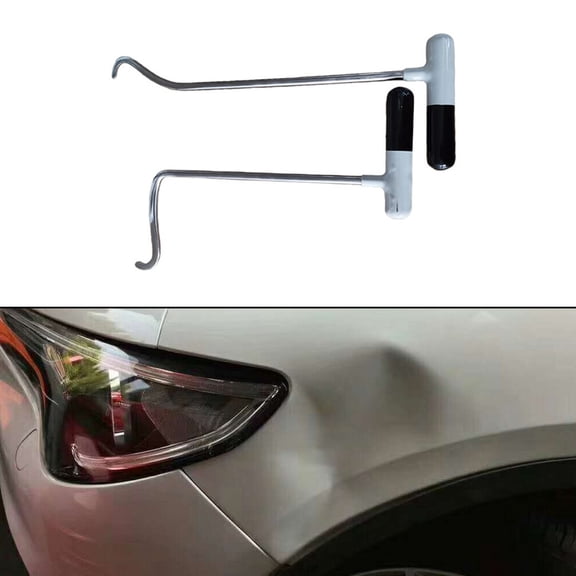 2 Pcs Car bump repair tool Alloy steel special-shaped hook crowbar