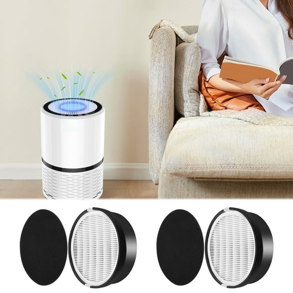 2 Pcs Carbon Fiber LV H132 RF Replacement Filter High Efficiency Filter Replacement Compatible with LV H132 Purifier for Smell Removal