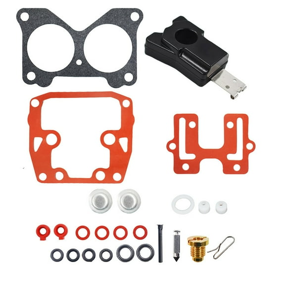 2 Pcs Carburetor Rebuild Kit Repair Package Replacement for Johnson Evinrude V4 V6 85 90 100 115 125 140 175 200 235HP