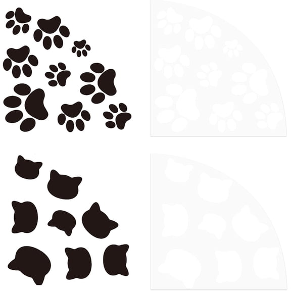 2 Pcs Cat Acrylic Sleeve Stencil Plastic Painting Stencil Reusable Art Templates Print Template Reusable Bleached Shirt Acrylic Sleeve Stencil for DIY Art Craft Clothes Decor DIY