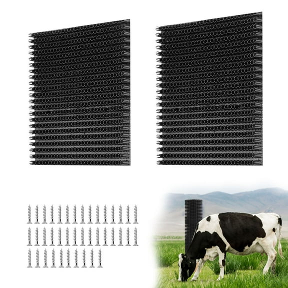 2 Pcs Cat Scratching Post, Horse Cattle Scratchers, Soft Massage Brush Kit for Equine Bovine, Scratching Itch Relief Pad for Farm Animals Goat Sheep Cow Dog Pet Scratching Post 16.5 x 13 in