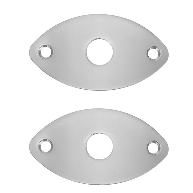 2 Pcs Cateye Shaped Zinc Alloy Cushion Covers for Electric Guitar And