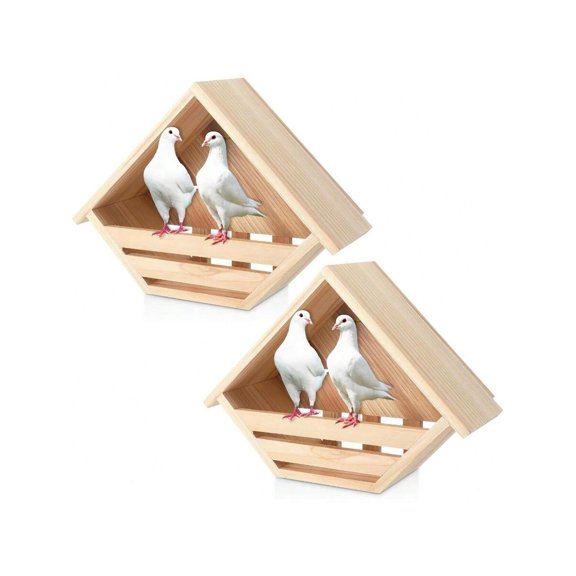 2 Pcs Cedar Nesting Box House Nest For Bird Pigeon Outside S Nesting And Roosting Platform Garden Decoration Classic