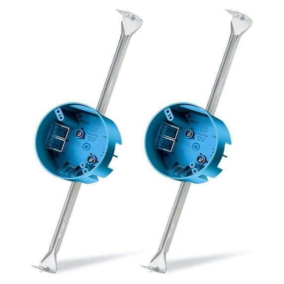 2 Pcs Ceiling Fan Brace Electrical Box 14.25 to 22.5 Inch Adjustable Electrical Box and Support Bar Fan Bracket Blue