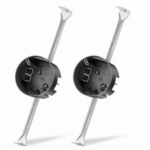 2 Pcs Ceiling Fan Brace Electrical Box 14.25 to 22.5 Inch Adjustable Electrical Box and Support Bar Fan Bracket Gray