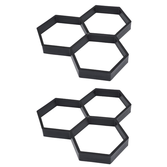 2 Pcs Cement Brick Mold Baluster Pavement Concrete Paver Office Black