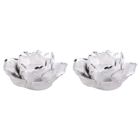 2 Pcs Centerpiece Table Candle Holder Jars Flower Shaped