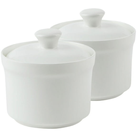 2 Pcs Ceramic Stew Pot Steamer Pot Ceramic Pot Baking Dishes Home Kitchen Supply