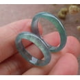 thumbnail image 1 of 2 Pcs Certified Icy Green Burma 100% Natural A JADE Jadeite Circle RING USA. 5 & 7.75 RING 673466 TN, 1 of 13