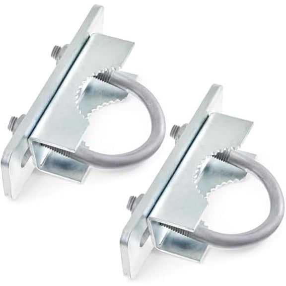 2 Pcs Chain Link Fence Adjustable Galvanized Gate Latch Stopper Stop Fits for 1-3/8"- 2" Latches Gates, Fences, Pool Enclosures, Farm