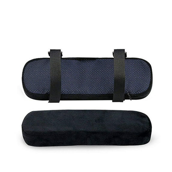 2 Pcs Chair Armrest Pads Black 9.25*2.95*1.18inch, Elbow Support Forearm Pressure Relief Office Chair Pads Pillow Cover Gaming Chair Armrest Pads for Home
