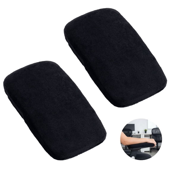 2 Pcs Memory Foam Armrest Pads, Elbow Cushion, Comfortable Polyester Cover, Office Chair Armrest Pads, Armrest Pillow for Forearm Pressure Relief, 10 x 5.1 x 1 in