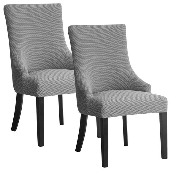 2 Pcs Chair Covers Breathable Dining Room Chair Covers Waterproof Chair Slipcovers Fashionable Wing Back Side Chair Covers for Home Dining Room Use