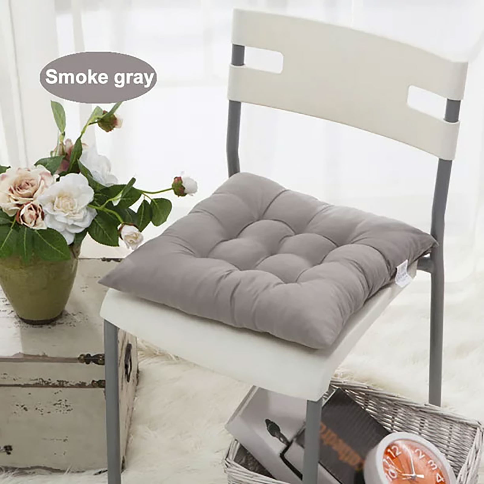 2 Pcs Chair Cushions with Ties Anti Skid Chair Pads for Indoor, Outdoor