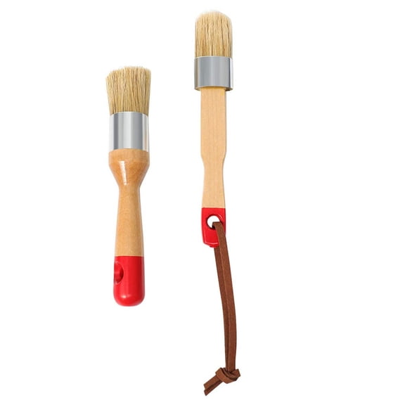 2 Pcs Chalk Paint Brushes for Furniture Hair Painting Child