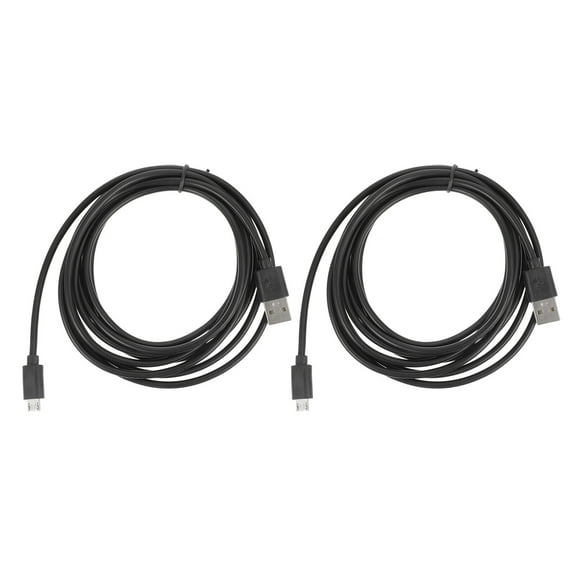 2 Pcs Charging Cable Charging Date Cable Game Machine Cable Line USB Data Cable Black