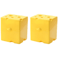 thumbnail image 1 of 2 Pcs Cheese Box for Fridge, 22 fl oz/650 ML Plastic Sliced Cheese Container with Lid, ABS Food Storage Container, Cheese Keeper, Butter Dish, Yellow, 1 of 5