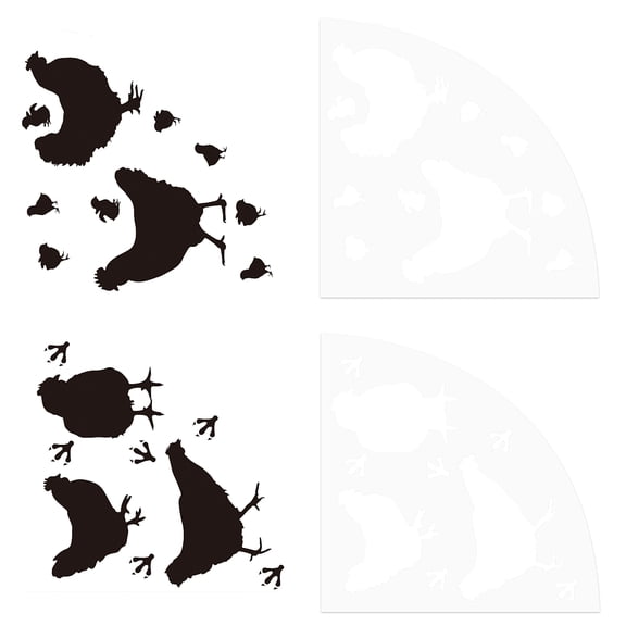 2 Pcs Chicken Acrylic Sleeve Stencil Plastic Painting Stencil Reusable Art Templates Print Template Reusable Bleached Shirt Acrylic Sleeve