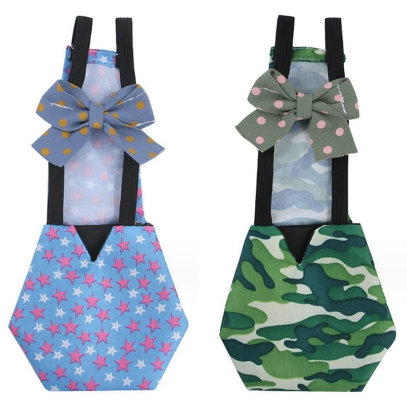 2 Pcs Chicken Diaper, Pet Diaper for Chook Duck Goose Adjustable Washable Reusable Diaper for Poultry - S