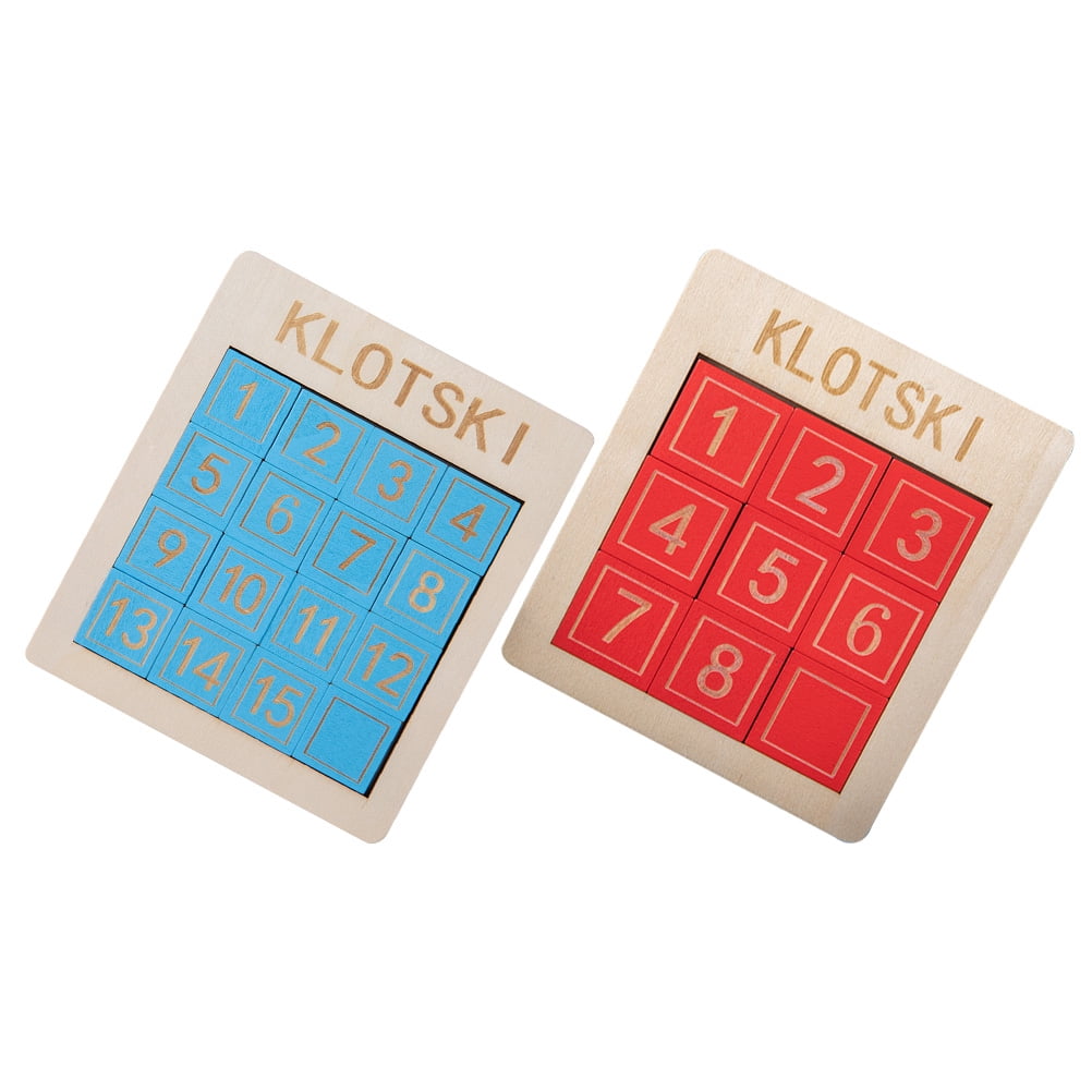 2 Pcs Children Funny Sliding Number Puzzle Toy Interactive Number