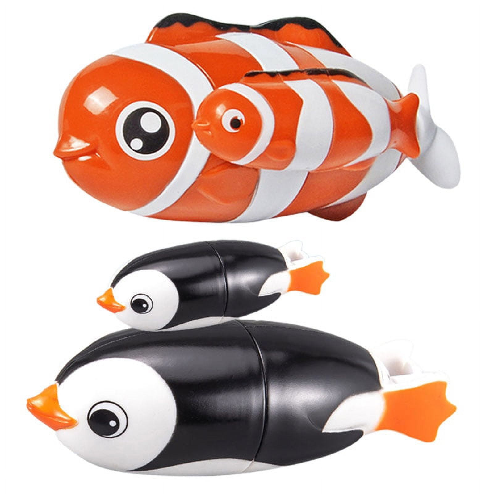 2 Pcs Children's Diving Pool Toys,Electric Swim Fish penguin