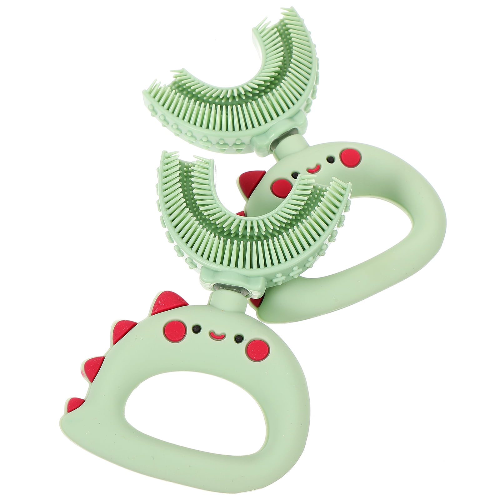 2 Pcs Children's Mouth Guard Oral Cleaning Mouthguard Brush Head Kids