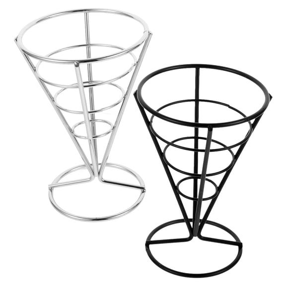 OUNONA 2pcs French Fry Stand Holder for Chip Appetizer Cones Snacks Fries Foods