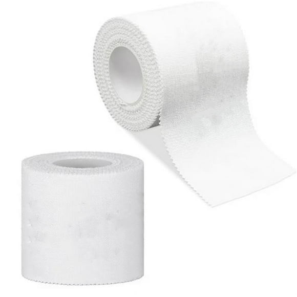 2 Pcs Athletic Tape Sports Wrap,Bexikou 2in x 23ft Athletic Wrist Tape,Cotton Wrist Wrap for Soccer Football Baseball Gymnastics Boxing (White,Cross)