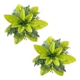 thumbnail image 1 of 2 Pcs Christmas Artificial Glitter Poinsettia Flowers,Christmas Tree Decoration,5.51 inch Glitter Poinsettia Flowers,Christmas Artificial Flowers for Tree Ornaments,Wreath, Mantel & Home Decor, 1 of 7